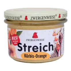 Zwergenwiese Kürbis Brotaufstrich mit Orange: vegan und glutenfrei