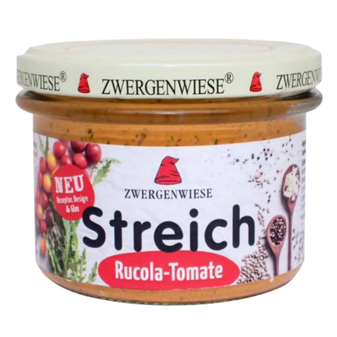 Zwergenwiese Rucola Aufstrich vegan mit Bio Tomaten